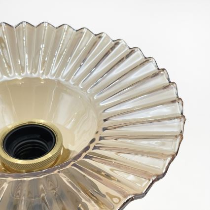 Przysufitowy żyrandol TRISH 1xE27/15W/230V złoty/przydymiony beż