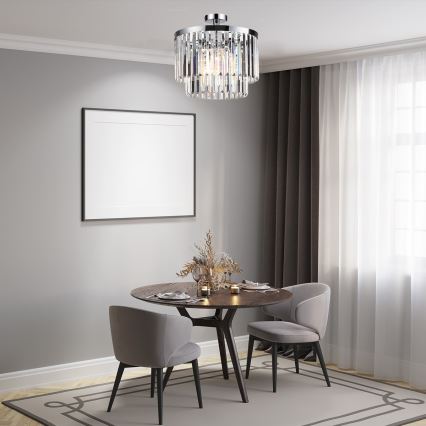 Przysufitowy żyrandol VETRO 4xE14/40W/230V błyszczący chrom