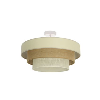 Przysufitowy żyrandol WENTA 1xE27/60W/230V Ø 50 cm beżowy/juta
