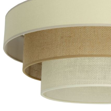 Przysufitowy żyrandol WENTA 1xE27/60W/230V Ø 50 cm beżowy/juta