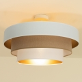 Przysufitowy żyrandol WENTA 1xE27/60W/230V Ø 50 cm biały/brązowy