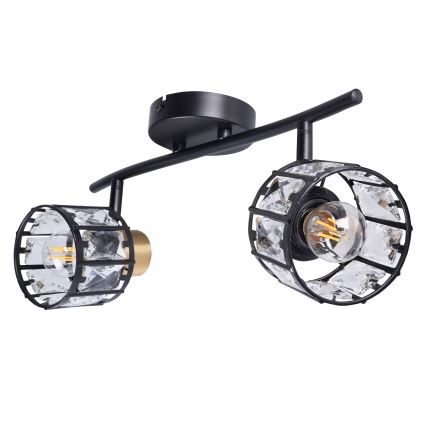 Przysufitowy żyrandol ZAHARA 2xE27/10W/230V czarny