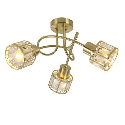 Przysufitowy żyrandol ZAHARA 3xE27/10W/230V złoty