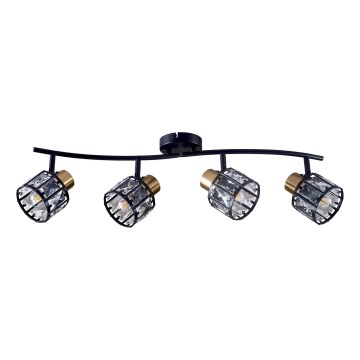 Przysufitowy żyrandol ZAHARA 4xE27/10W/230V czarny