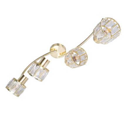 Przysufitowy żyrandol ZAHARA 4xE27/10W/230V złoty