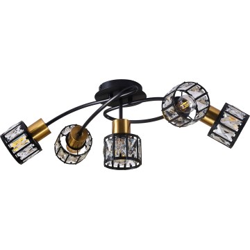 Przysufitowy żyrandol ZAHARA 5xE27/10W/230V czarny