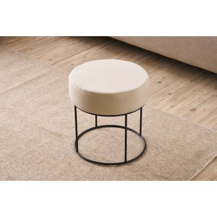 Puf RELO Ø 40 cm kremowy