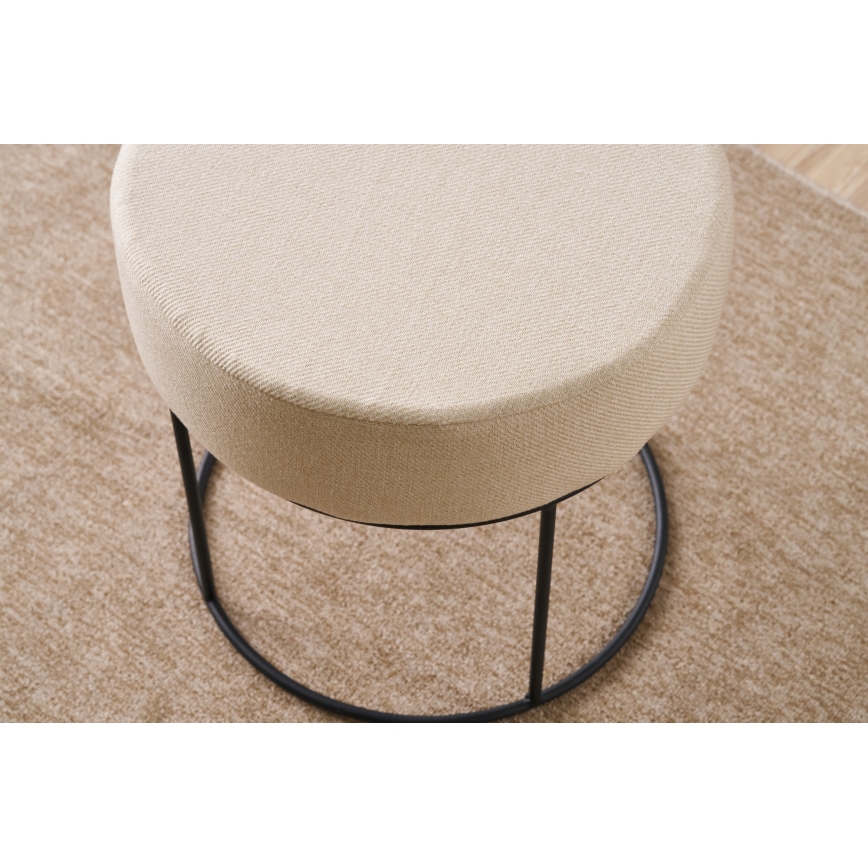 Puf RELO Ø 40 cm kremowy