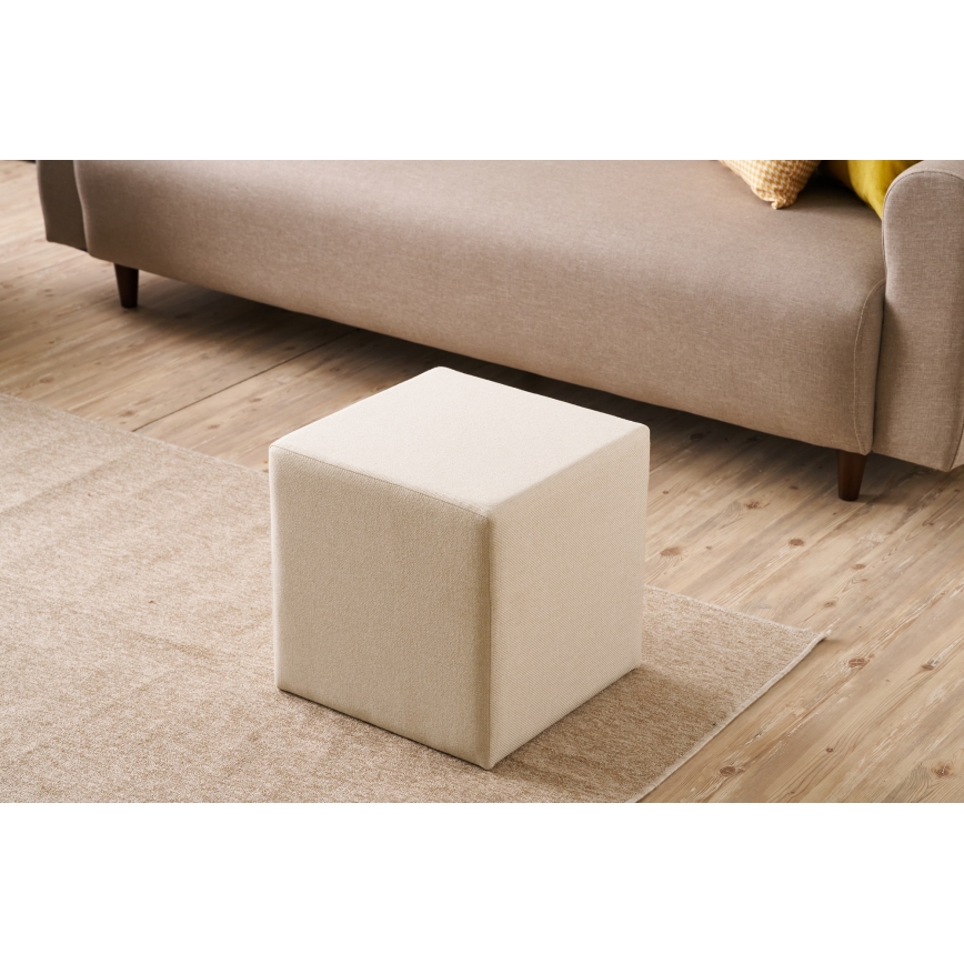 Pufa CUBI 40x40 cm kremowa