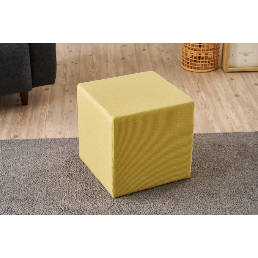 Pufa CUBI 40x40 cm żółta