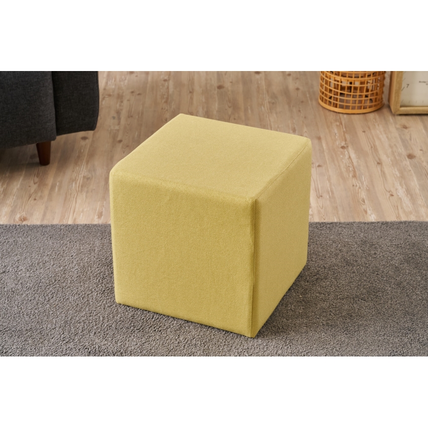 Pufa CUBI 40x40 cm żółta