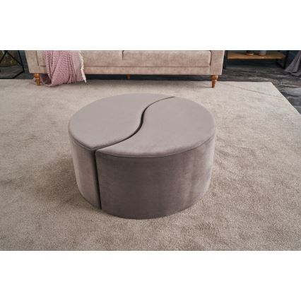 Pufa JING śr. 80 cm brązowa