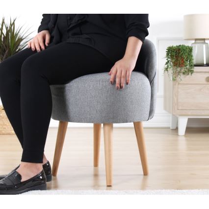 Pufa NIKI Ø 46 cm szara