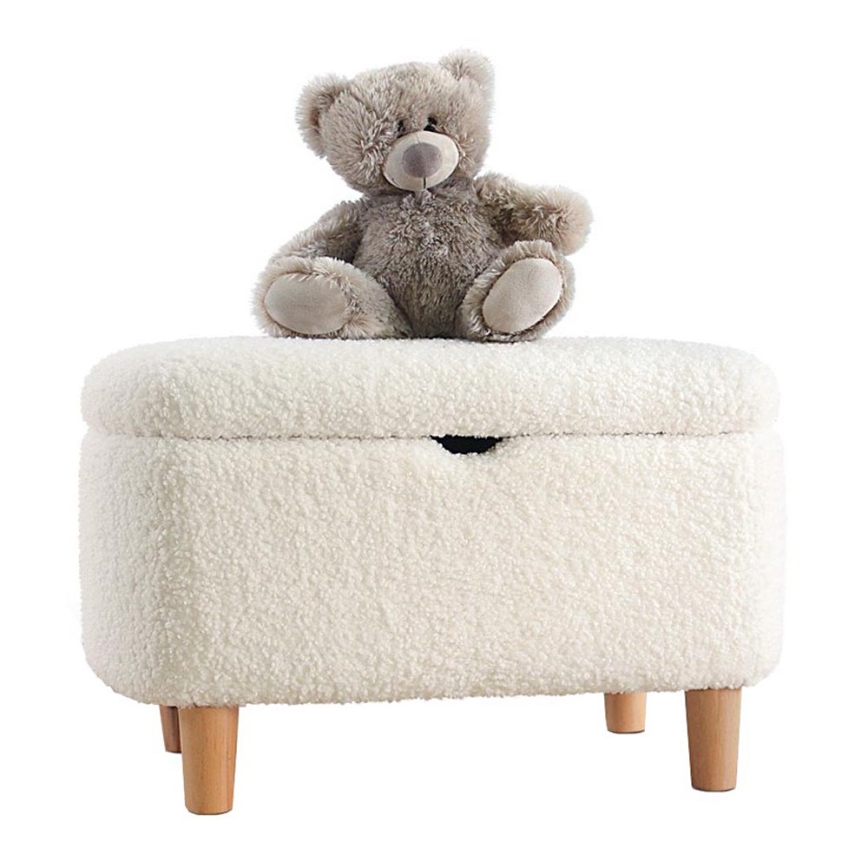 Pufa PIXI 37x61 cm biała