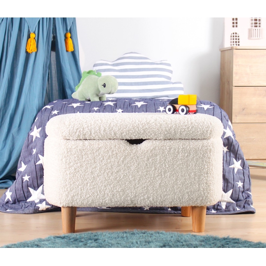 Pufa PIXI 37x61 cm biała