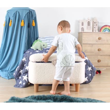 Pufa PIXI 37x61 cm biała