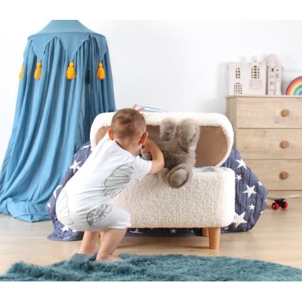 Pufa PIXI 37x61 cm biała