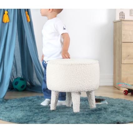 Pufa PIXI, śr. 38 cm, biała