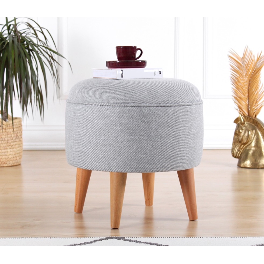 Pufa PIXI, średnica 40 cm, szara