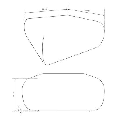 Pufa PRATO 88x88 cm beżowa