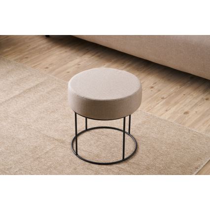 Pufa RELO Ø 40 cm beżowa