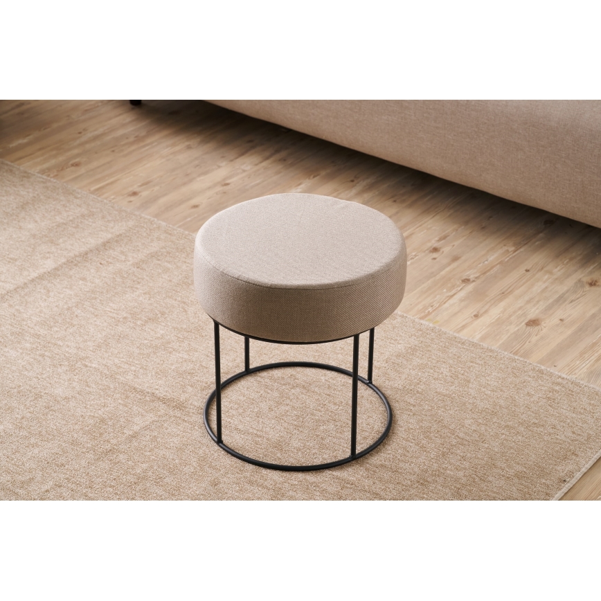 Pufa RELO Ø 40 cm beżowa