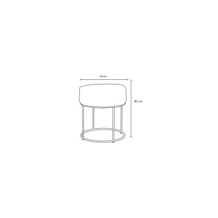 Pufa RELO Ø 40 cm beżowa