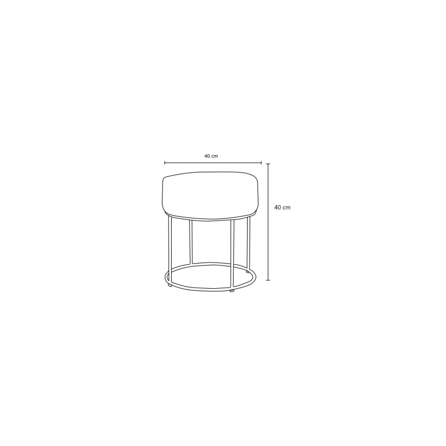 Pufa RELO Ø 40 cm beżowa