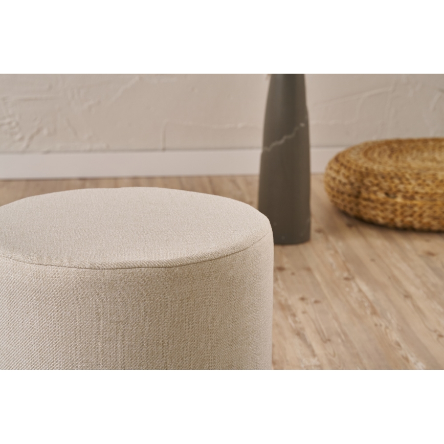 Pufa RONDO Ø 40 cm kremowa