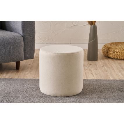 Pufa RONDO Ø 40 cm kremowa
