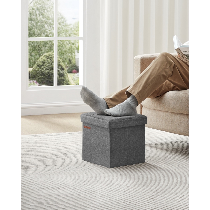 Pufa SULTAN 30x30 cm szara