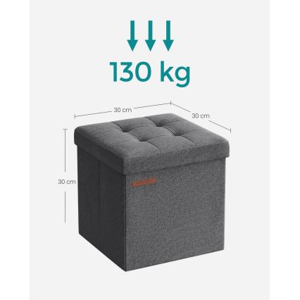Pufa SULTAN 30x30 cm szara