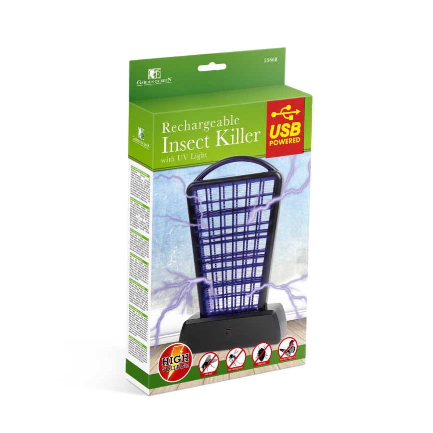Pułapka na owady UV 1000 mAh/5V czarna