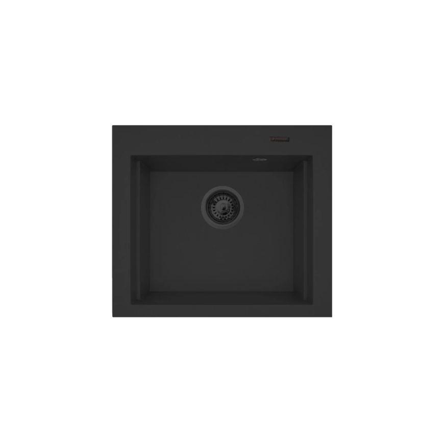 Pyramis 070169001_2 - Zlew kuchenny z deską do krojenia SIROS 57x51,5 cm + Bateria zlewozmywakowa granit/czarny