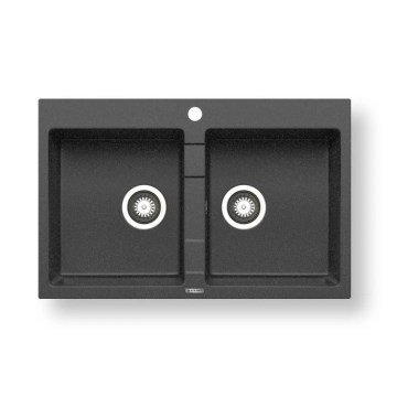 Pyramis 70053201 - Zlew kuchenny SPARTA 78x50 cm granitowy/czarny