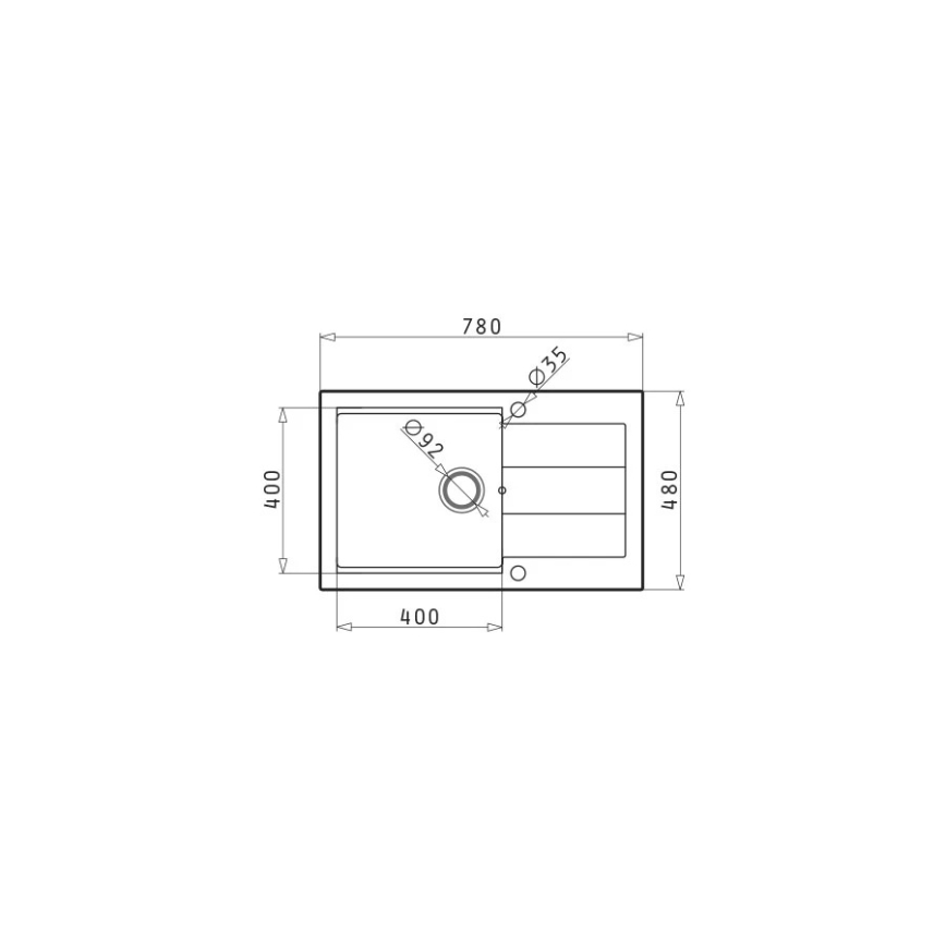 Pyramis 70083701 - Zlewozmywak kuchenny SPARTA PLUS LUX 78x48 cm granitowy/czarny