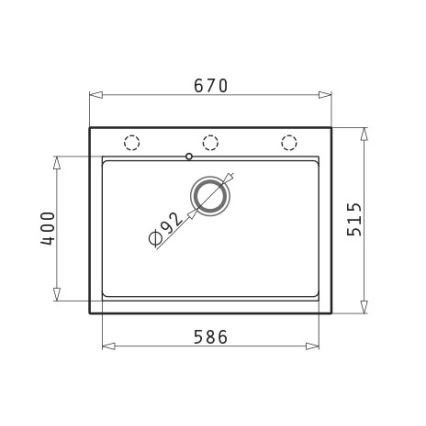 Pyramis 70094201 - Zlewozmywak kuchenny SIROS 67x51,5 cm granit/czarny