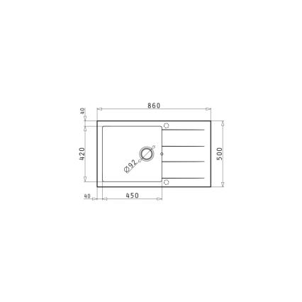 Pyramis 70107311 - Zlewozmywak kuchenny ATHLOS 86x50 cm granit/beżowy
