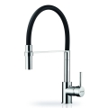 Pyramis 90939801 - Bateria kuchenna z elastycznym wylewką SERINA chrom/czarny