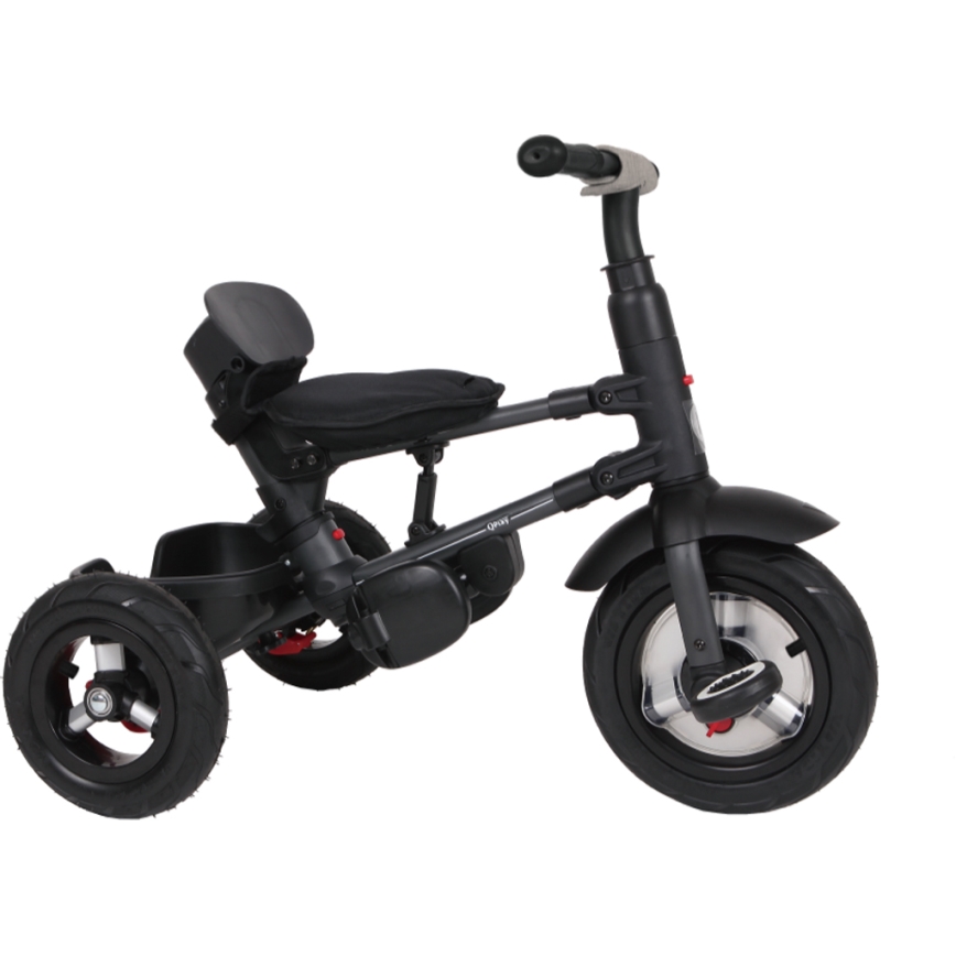 QPlay - Dziecięcy rowerek trójkołowy 3w1 RITO AIR szary