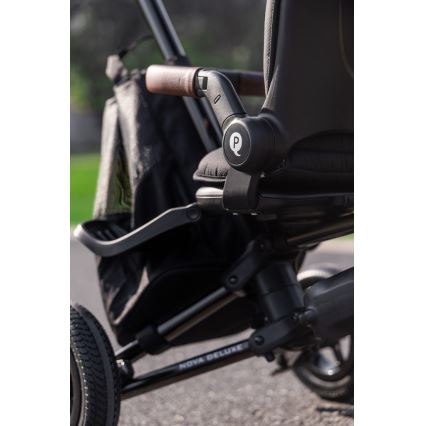 QPlay - Dziecięcy trójkołowy rowerek 5 w 1 NOVA DELUXE czarny