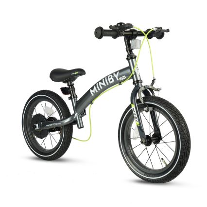 QPlay - Rower dziecięcy 14 MINIBY 3 w 1 szary