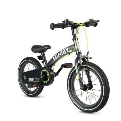QPlay - Rower dziecięcy 14 MINIBY 3 w 1 szary