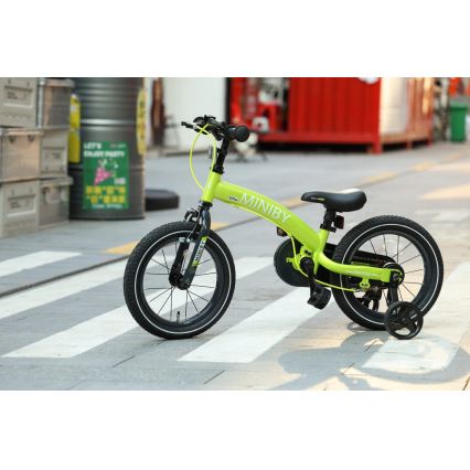 QPlay - Rower dziecięcy 14" MINIBY 3w1 zielony