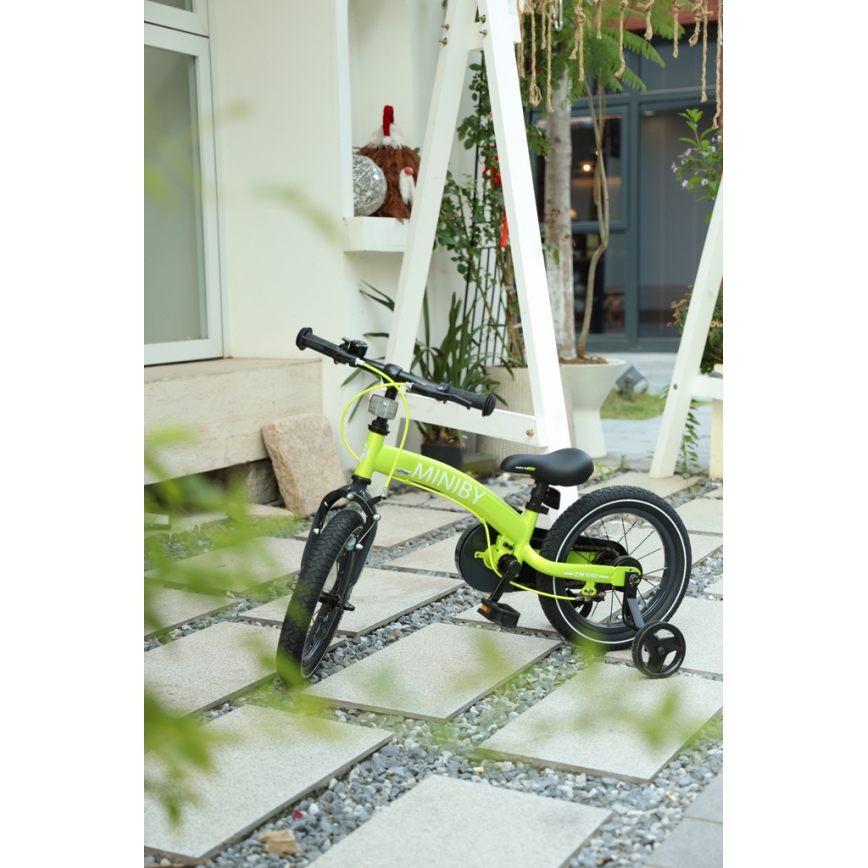 QPlay - Rower dziecięcy 14" MINIBY 3w1 zielony