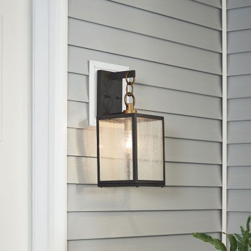 Quintiesse - Kinkiet zewnętrzny LAHDEN M 1xE27/60W/230V IP44 czarny/złoty