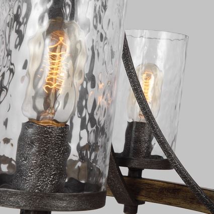 Quintiesse - Żyrandol na łańcuchu ANGELO 5xE27/60W/230V dekor dąb