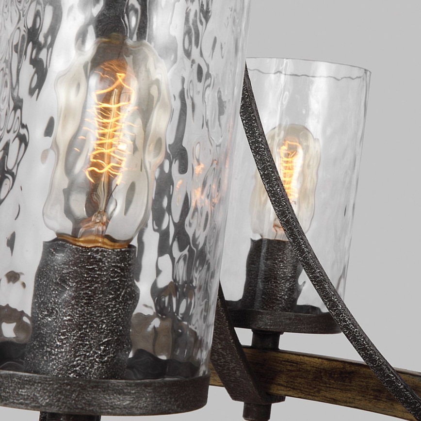 Quintiesse - Żyrandol na łańcuchu ANGELO 5xE27/60W/230V dekor dąb