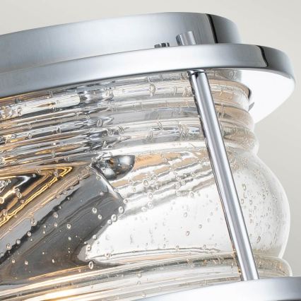 Quintiesse - Lampa sufitowa łazienkowa ASHLAND 2xE27/60W/230V, śr. 30,5 cm, IP44, chrom błyszczący