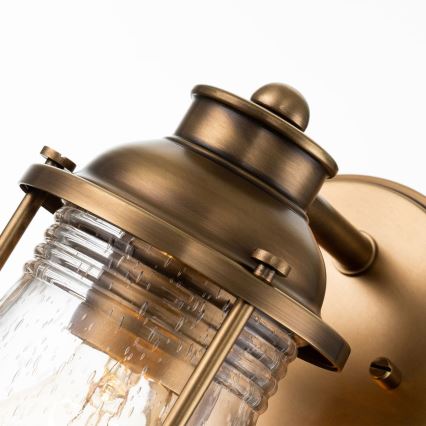 Quintiesse - Zewnętrzna lampa ścienna ASHLAND BAY 1xE27/60W/230V IP44 brązowa